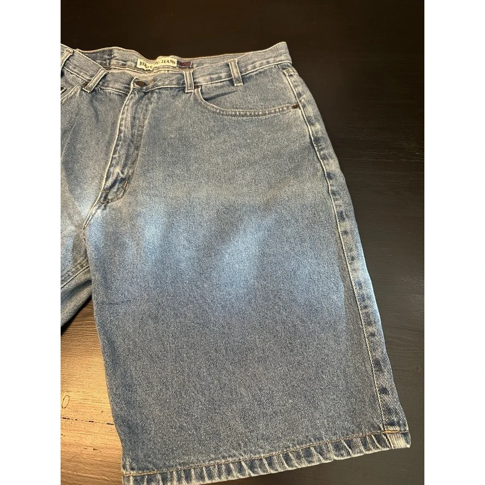 *Vintage Bugle Boy 760 Jean Shorts Mens 36 Blue‎ Lightwash Denim Classic Dad 10